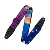 Levy's Graphic Waves Polyester Guitar Strap, Cyber Cat 