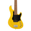 Cort GB Short Scale Electric Bass Guitar, Yellow Crush 