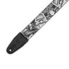 Levys Tattoo Series Polyester Guitar Strap, Black and White Clowns 