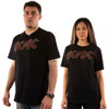 AC/DC Unisex T-Shirt Full Colour Logo (Black) (Embellished) Large 
