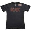 AC/DC Unisex T-Shirt Full Colour Logo (Black) (Embellished) Large 
