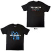 Deftones Unisex T-Shirt Static Skull (Black) (Back Print) Large 
