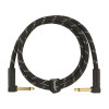 Fender Deluxe Series 3 foot Instrument Cable, Black Tweed 