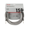 Fender Pro Series 15 foot Instrument Cable, White Tweed 