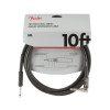 Fender Pro Series 10 foot Angled Instrument Cable, Black 