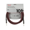 Fender Pro Series 10 foot Instrument Cable, Red Tweed 