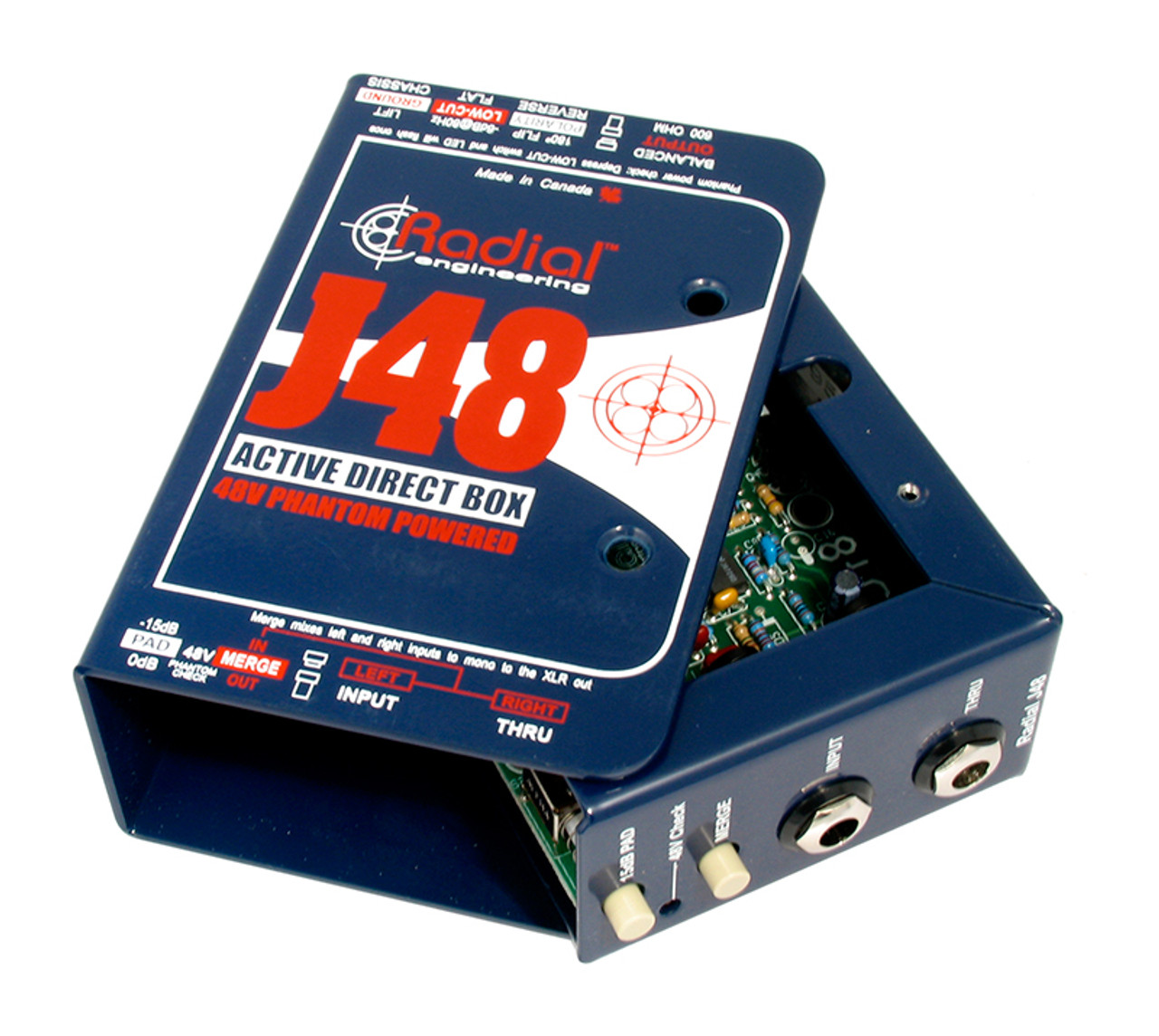 Radial J48 Active phantom powered direct box - mono - Absolute Music