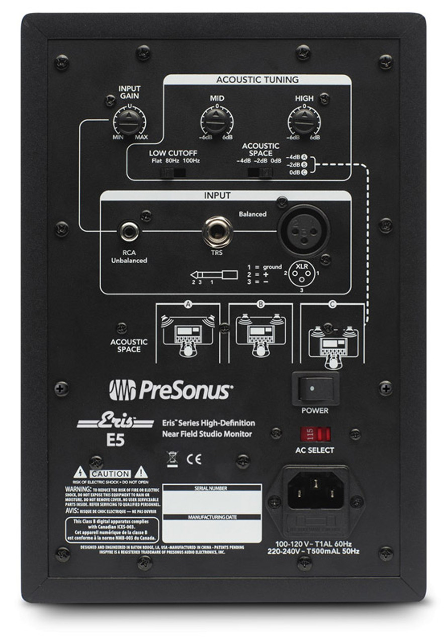 Presonus Eris E5 5 inch Active Studio Monitors (Pair) - Absolute Music