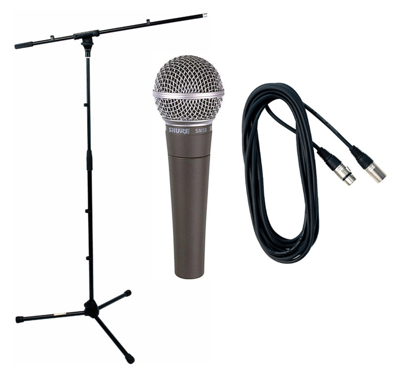 Shure SM58 Boom Stand and Cable Bundle - Absolute Music