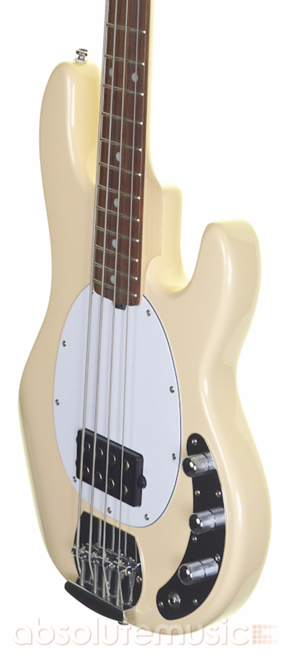 Sterling By Musicman SUB RAY4 Bass Guitar, Vintage Cream, Jatoba 