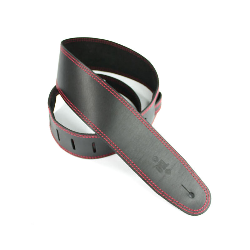 black and red guitar strap