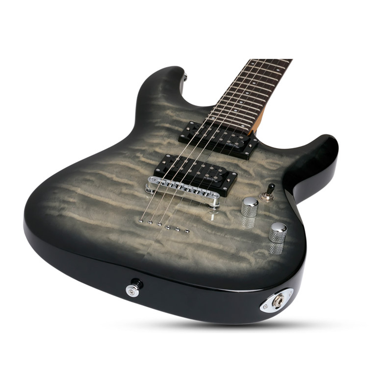 Schecter C-6 Plus Electric Guitar, Charcoal Black - Absolute Music