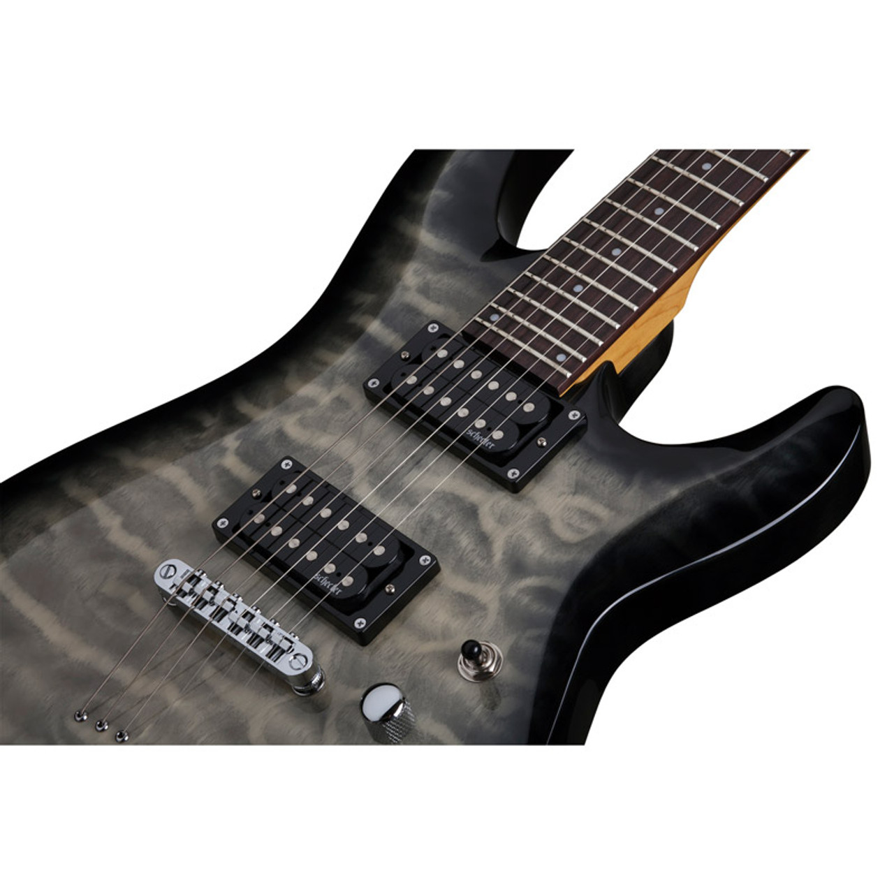 Schecter C-6 Plus Electric Guitar, Charcoal Black - Absolute Music