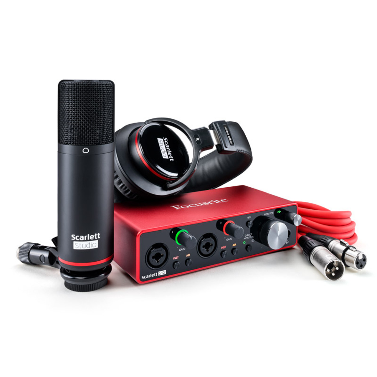 Focusrite Scarlett 2i2 Studio (3rd Gen) USB Audio Recording Bundle