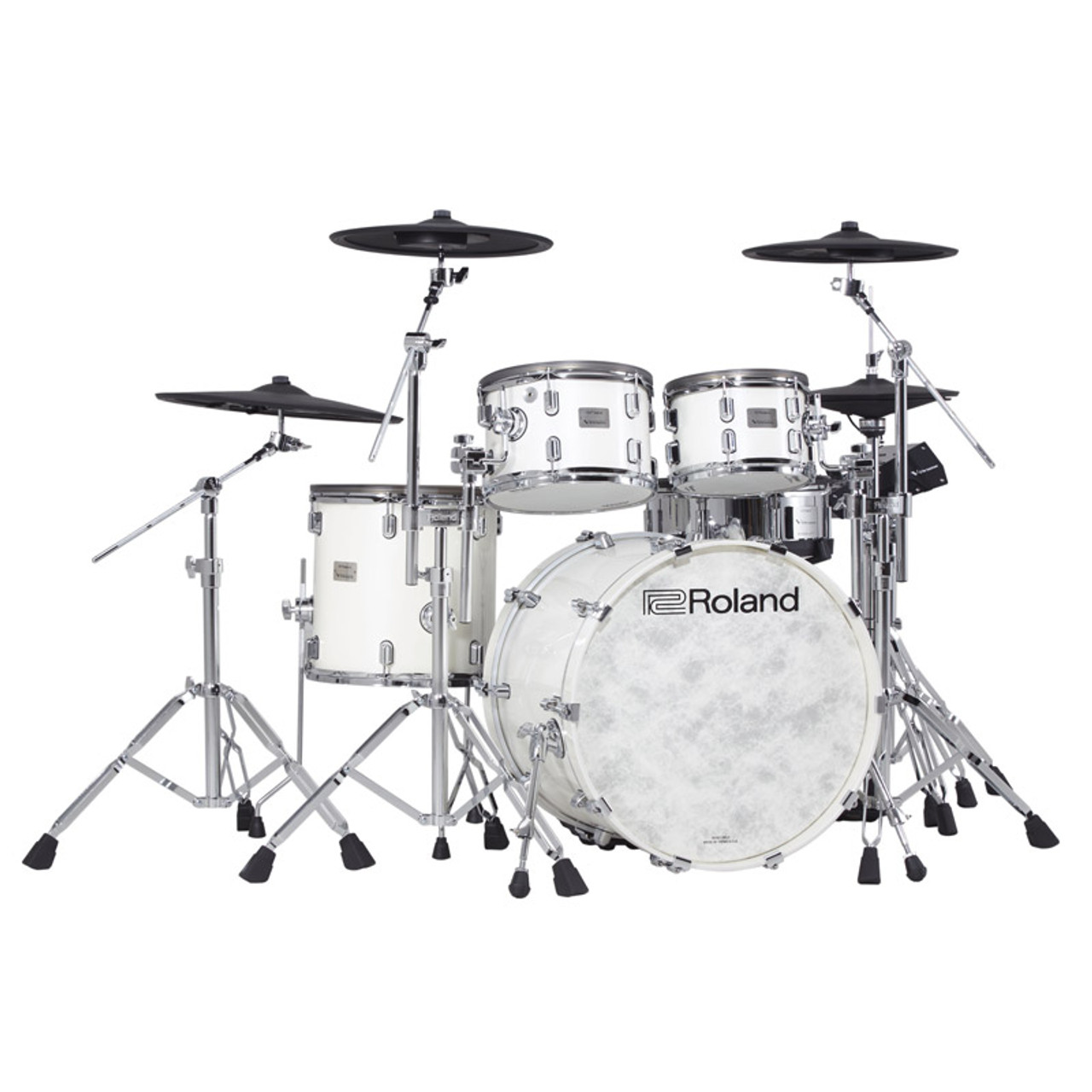 Roland VAD706-PW V-Drums Acoustic Design Drum Kit, Pearl White