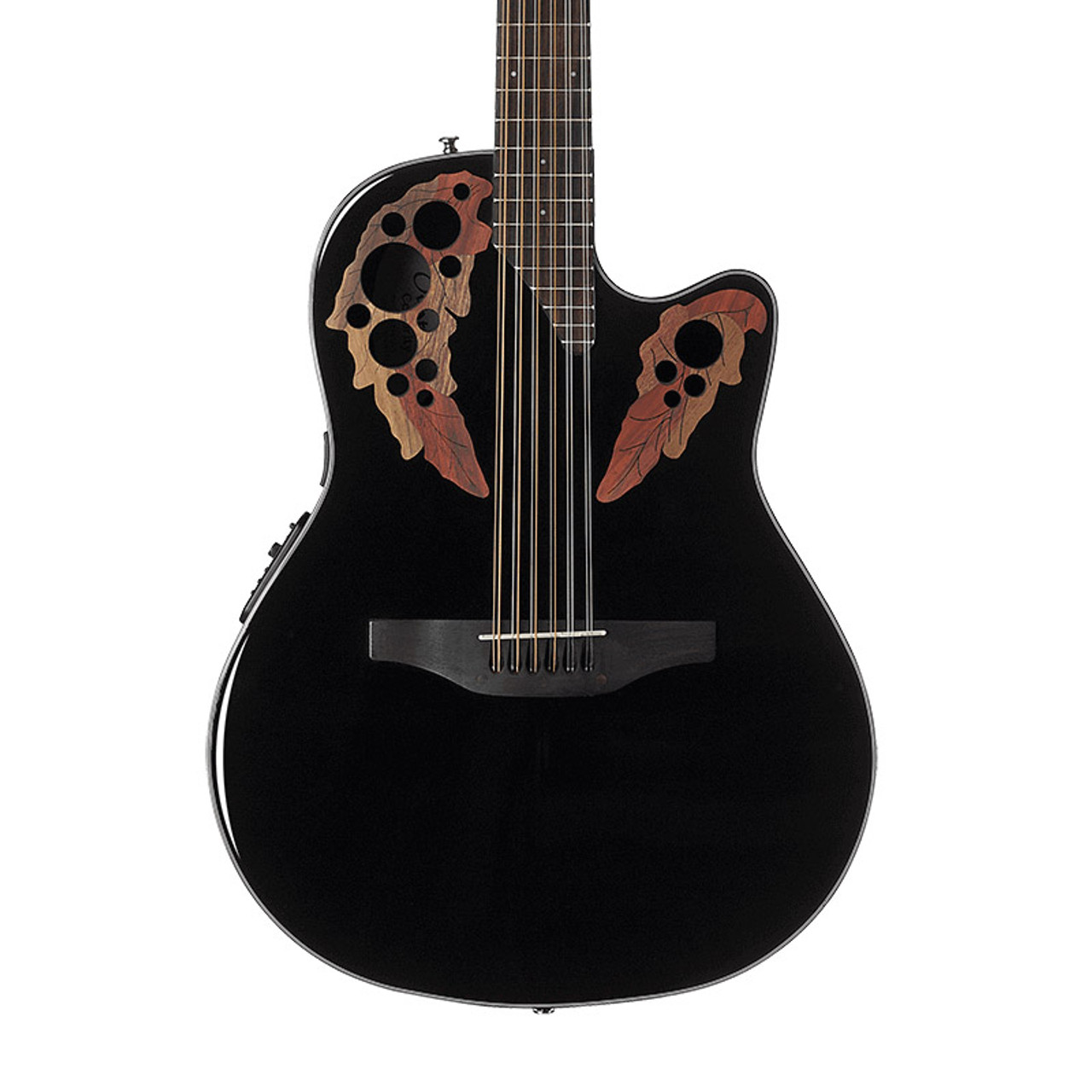 Ovation CE4412-5 Celebrity Elite 12-String Electro-Acoustic Guitar, Black