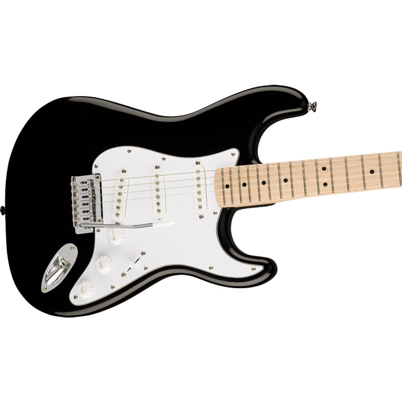 Fender Squier Affinity Series Stratocaster Electric Guitar, Black, Maple