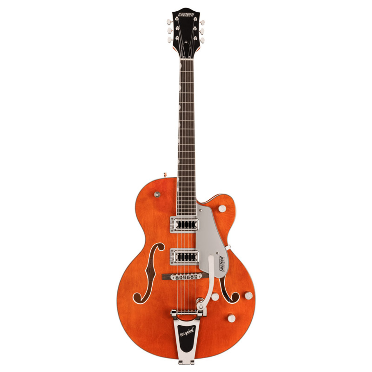Electric　Electromatic　Guitar　with　Orange　Absolute　Classic　Single-Cut　Music　Bigsby,　Stain　Gretsch　G5420T