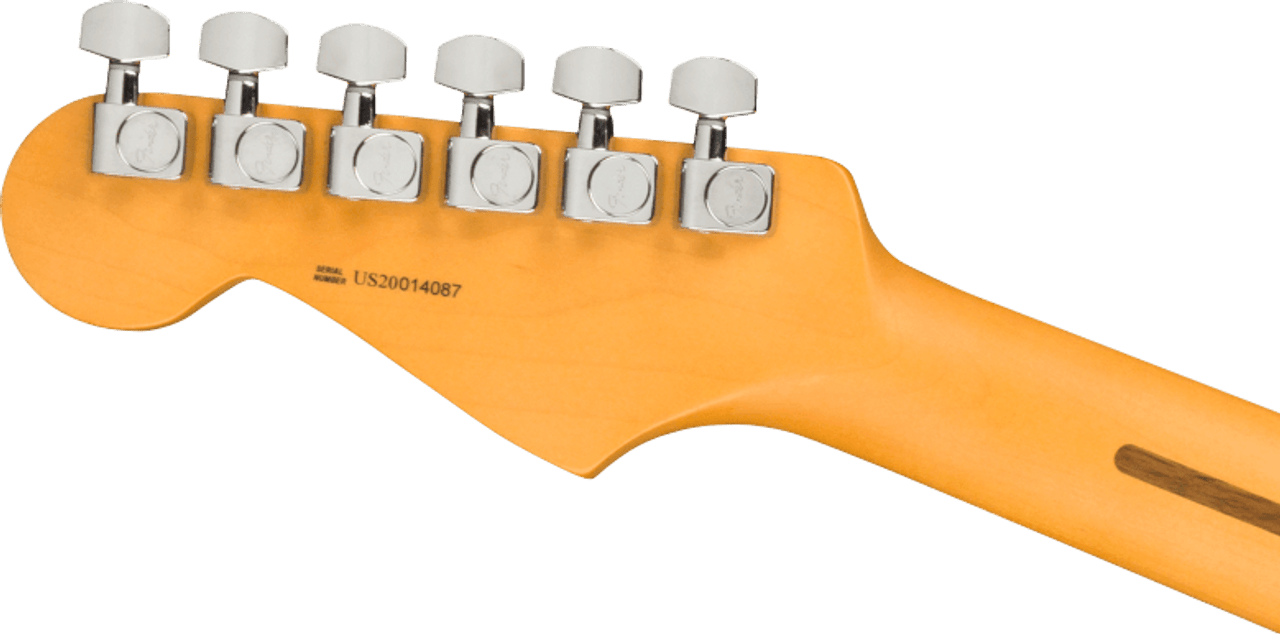 Fender Deluxe Black Hardshell Strat/Tele Case Amp Logo Orange Int