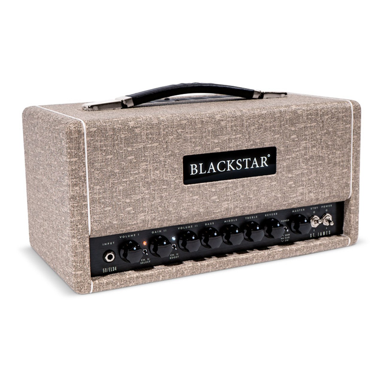 Blackstar St. James 50 EL34H Guitar Amp Head, Fawn