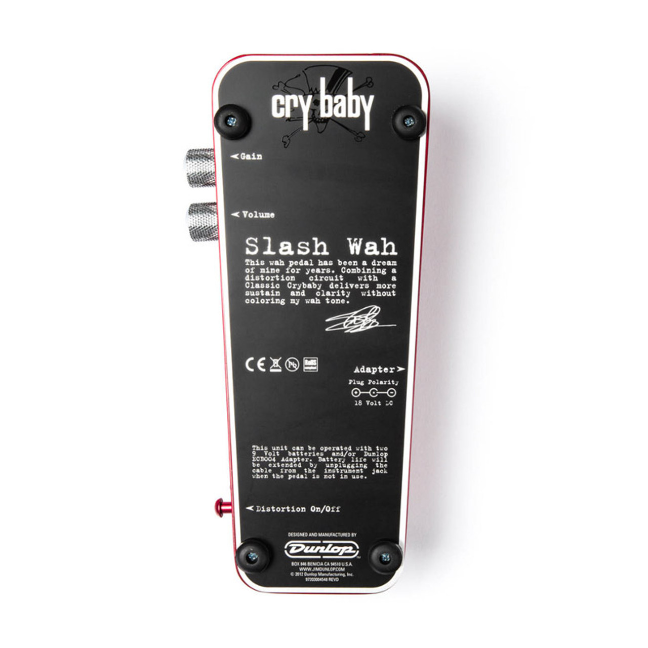 Dunlop Crybaby SW95 Slash Wah Pedal - Absolute Music