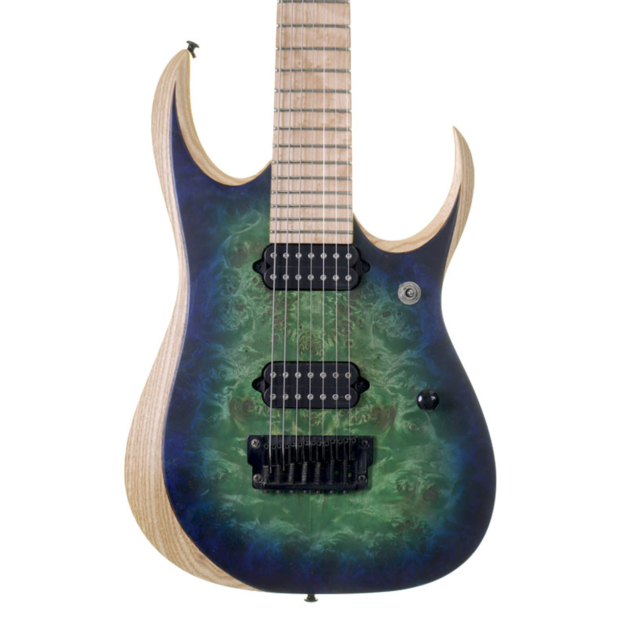 Ibanez RGDIX7 MPB 7 String Electric Guitar, Surreal Blue Burst