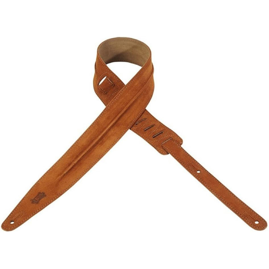 thumbnail image 2 of Levy's Suede Guitar Strap – 2 1/2 Inch Wide With Suede Backing – Honey Brown 2 of 5