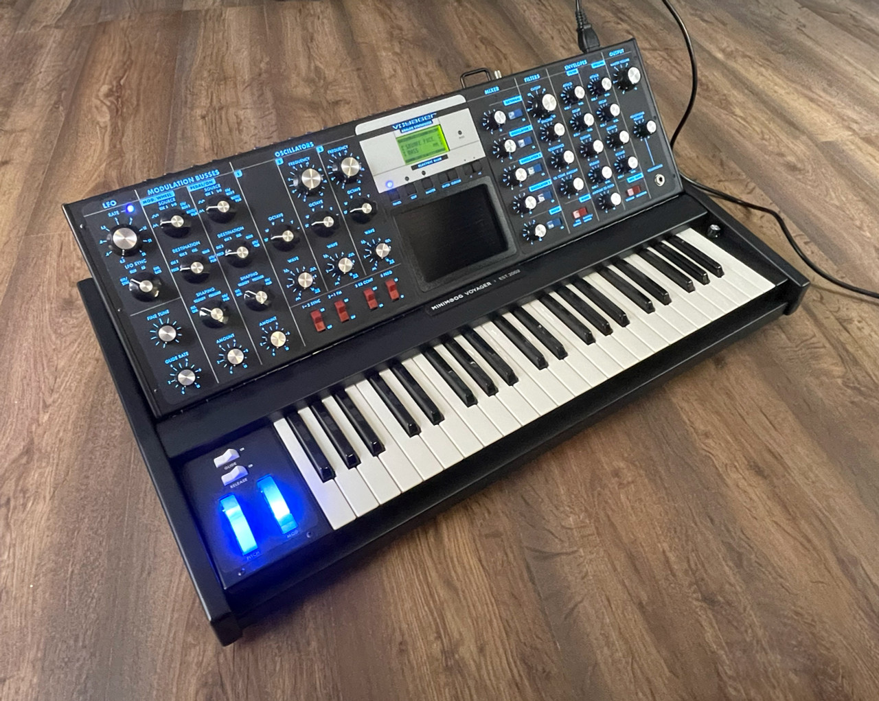 Moog Minimoog Voyager Electric Blue Edition Analogue Synthesizer (pre-owned)