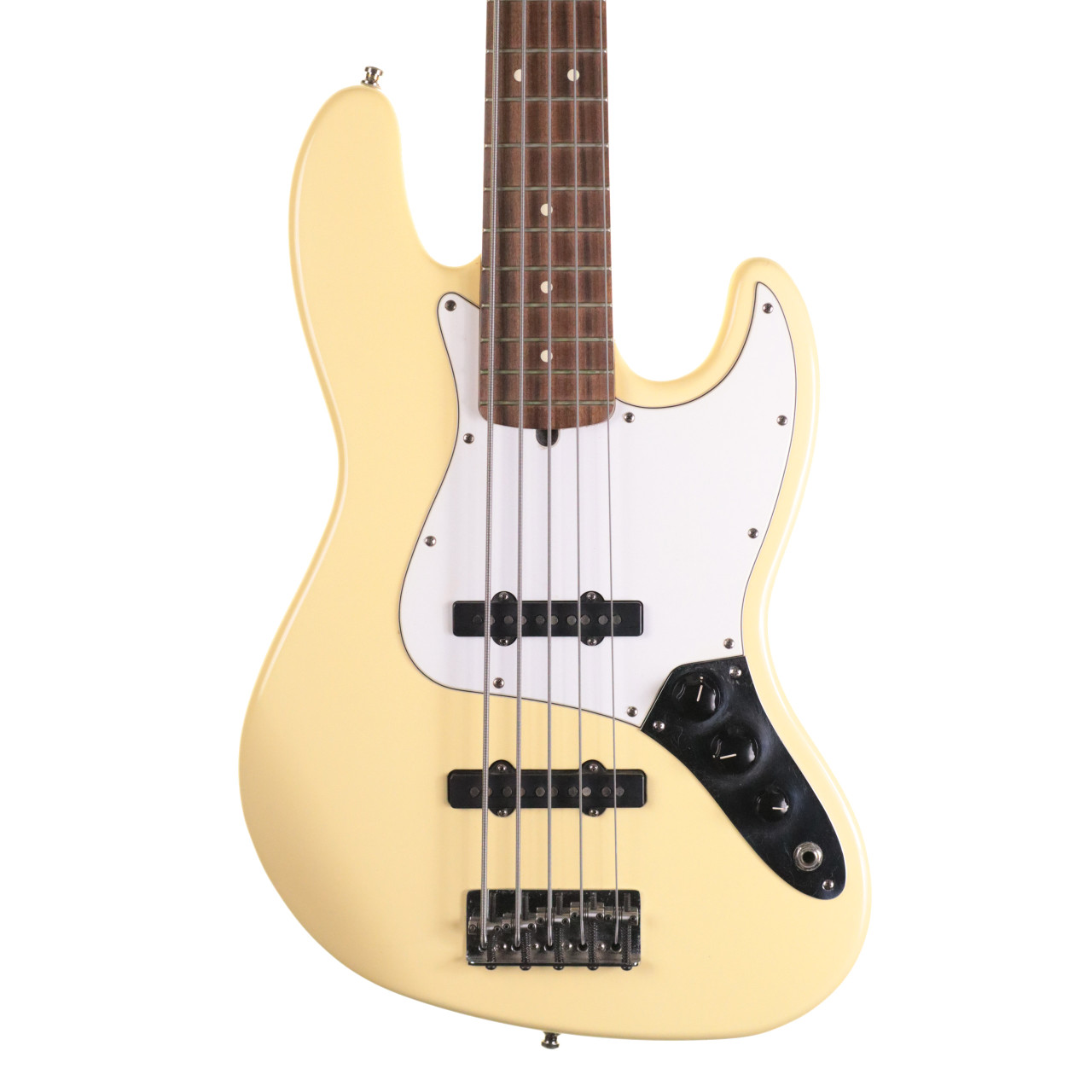 Fender American Standard Jazz Bass V, Vintage White with Hard Case  (pre-owned)