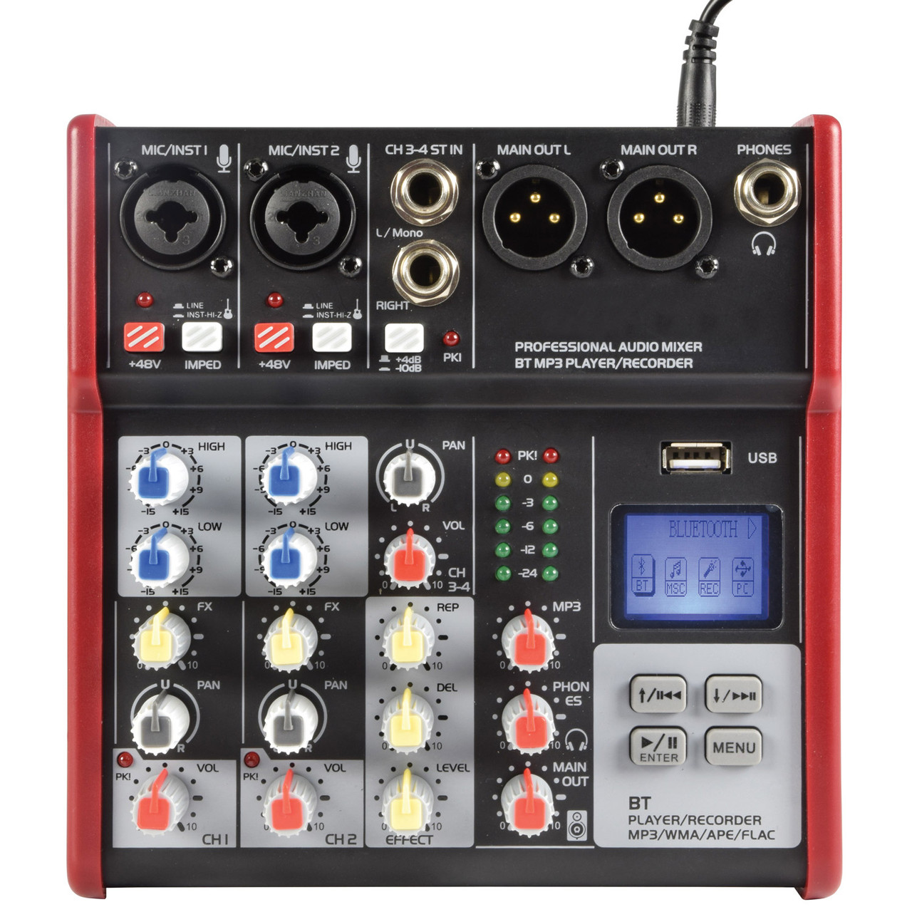 Citronic CSM-4 Mixer with USB/Bluetooth Player - Absolute Music