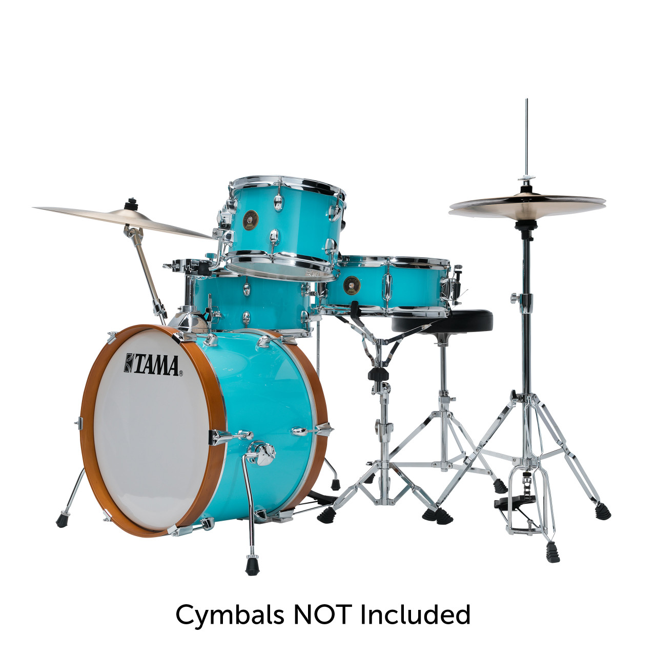 Tama Club Jam 4pc Acoustic Drum Kit with Hardware, Aqua Blue Tama Club Jam 4pc Acoustic Drum Kit with Hardware, Aqua Blue