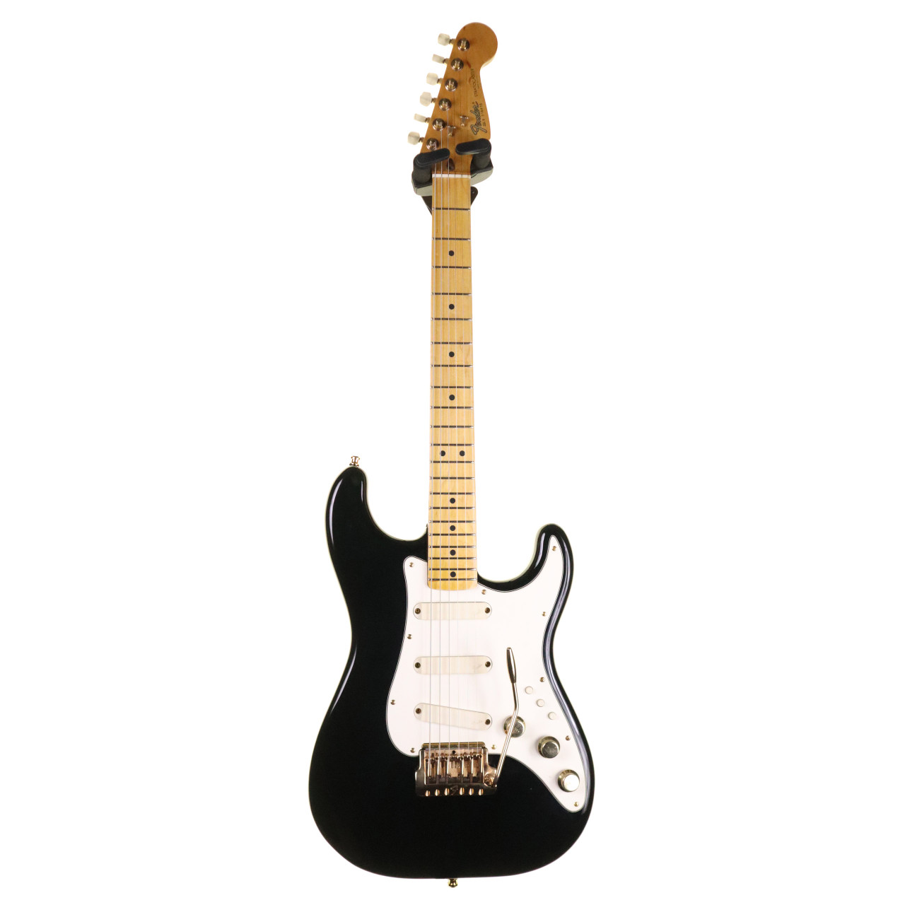 Fender Gold Elite Stratocaster Electric Guitar, Black, Gold