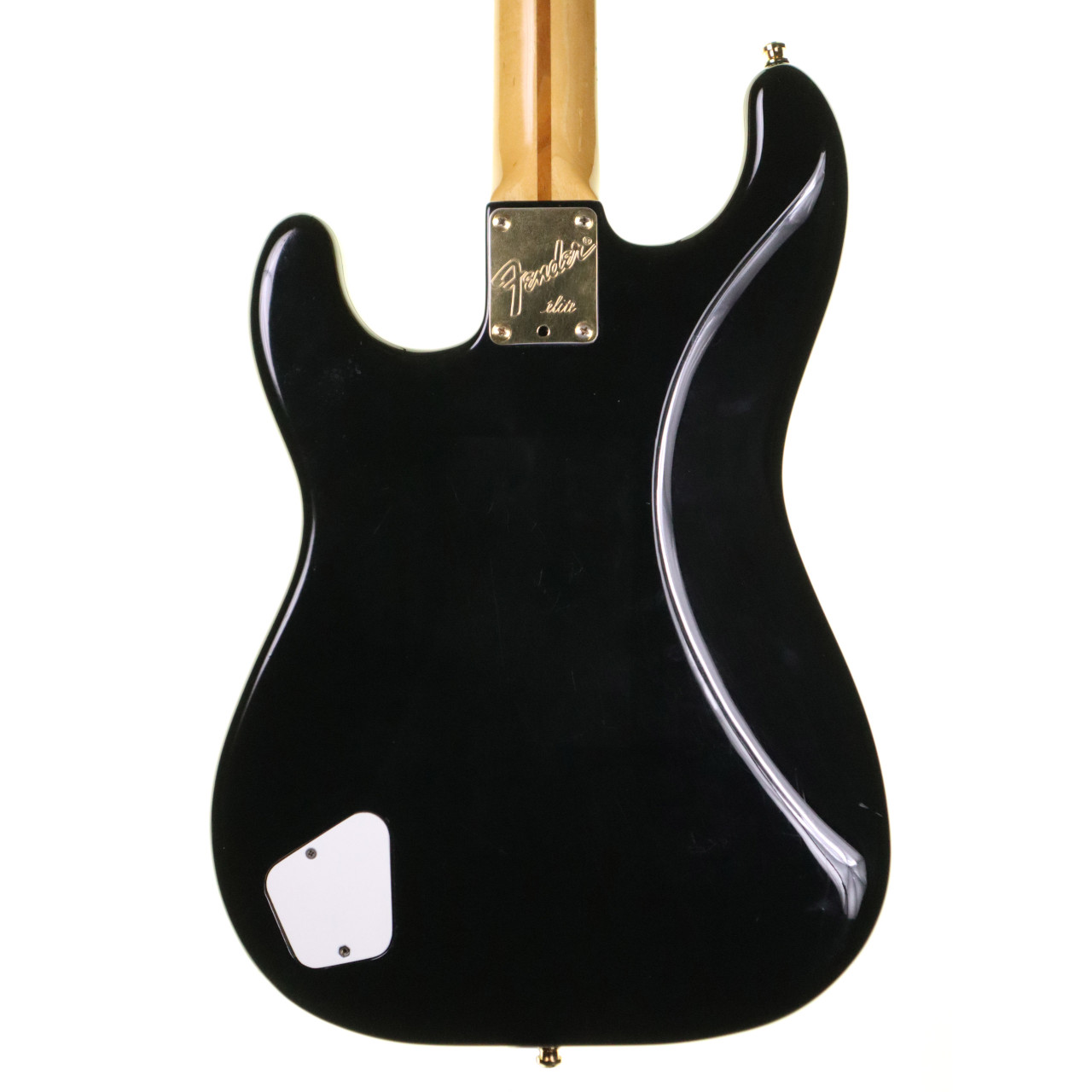 Fender Gold Elite Stratocaster Electric Guitar, Black, Gold
