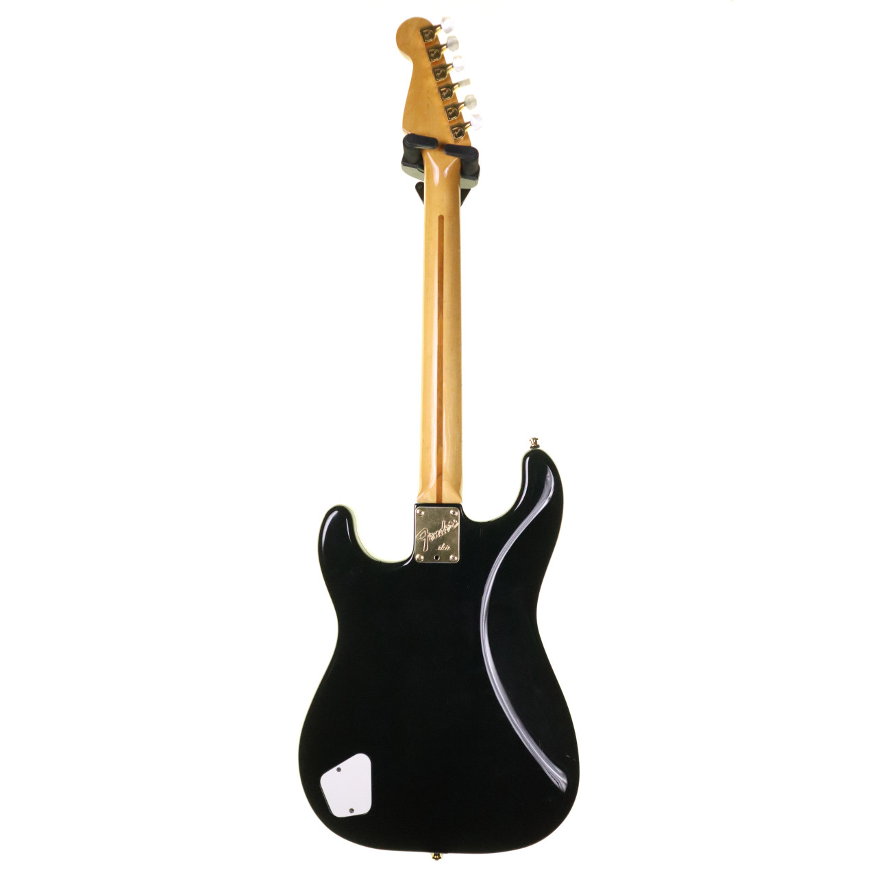 Fender Gold Elite Stratocaster Electric Guitar, Black, Gold