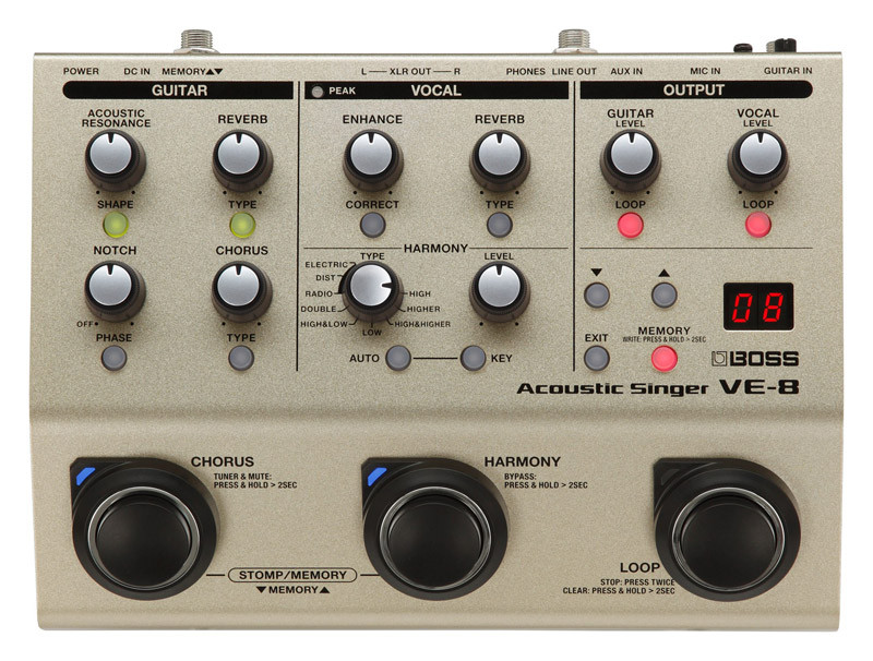 【使用少 極美品】BOSS VE-8 Acoustic Singer Boss VE-8 Acoustic Singer Multi FX Pedal - Absolute Music