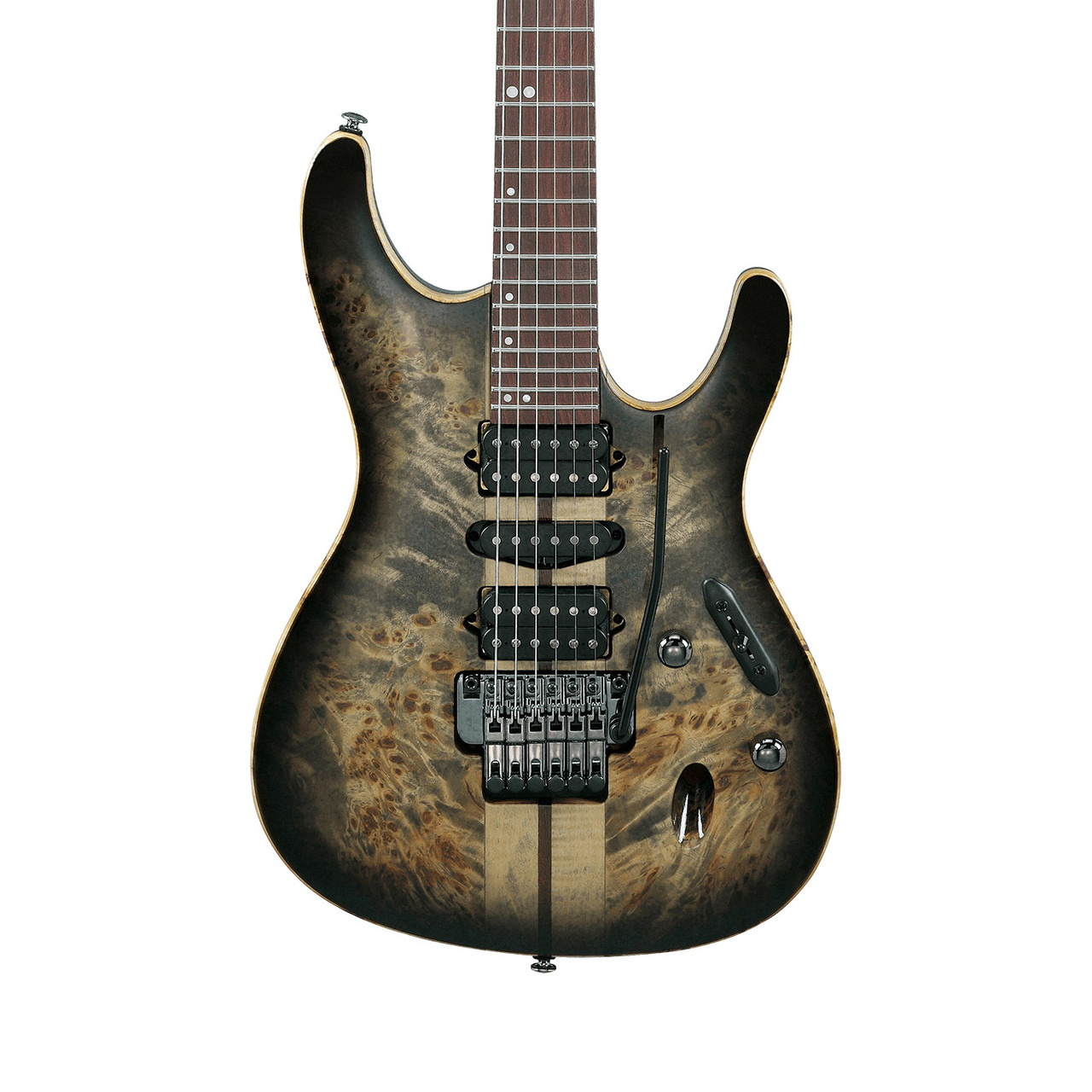 Ibanez S1070PBZ-CKB S Premium Electric Guitar, Charcoal Black