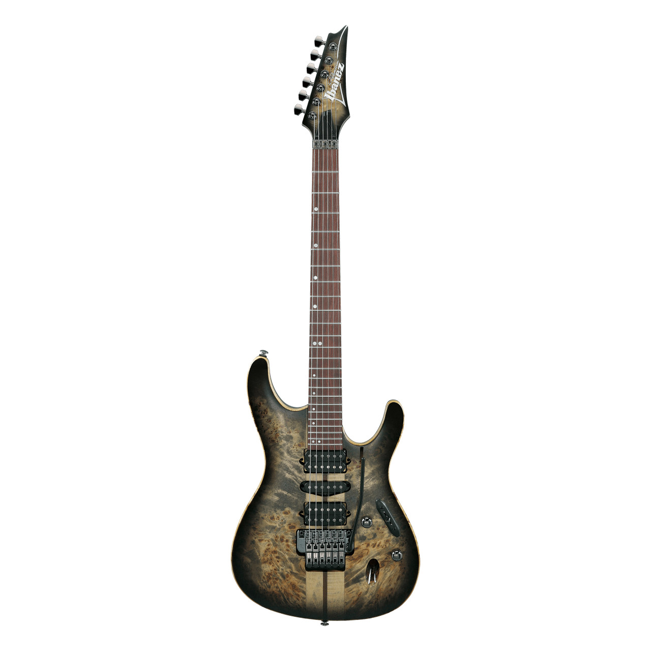 Ibanez S1070PBZ-CKB S Premium Electric Guitar, Charcoal Black