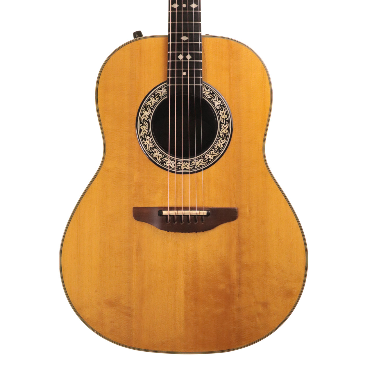 Ovation Balladeer 1612 Electro Acoustic Guitar, Natural with Hard