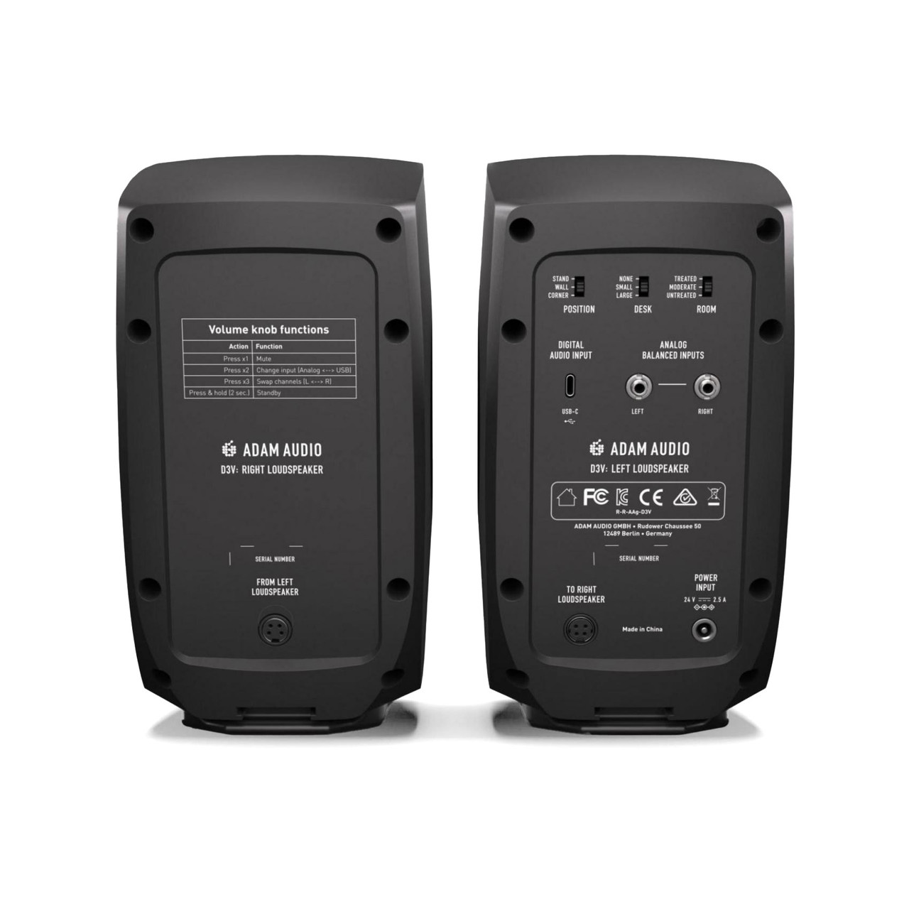 Adam D3V Black Active Desktop Monitor (Pair, Black) - Absolute Music Adam D3V Black Active Desktop Monitor (Pair, Black) - Absolute Music