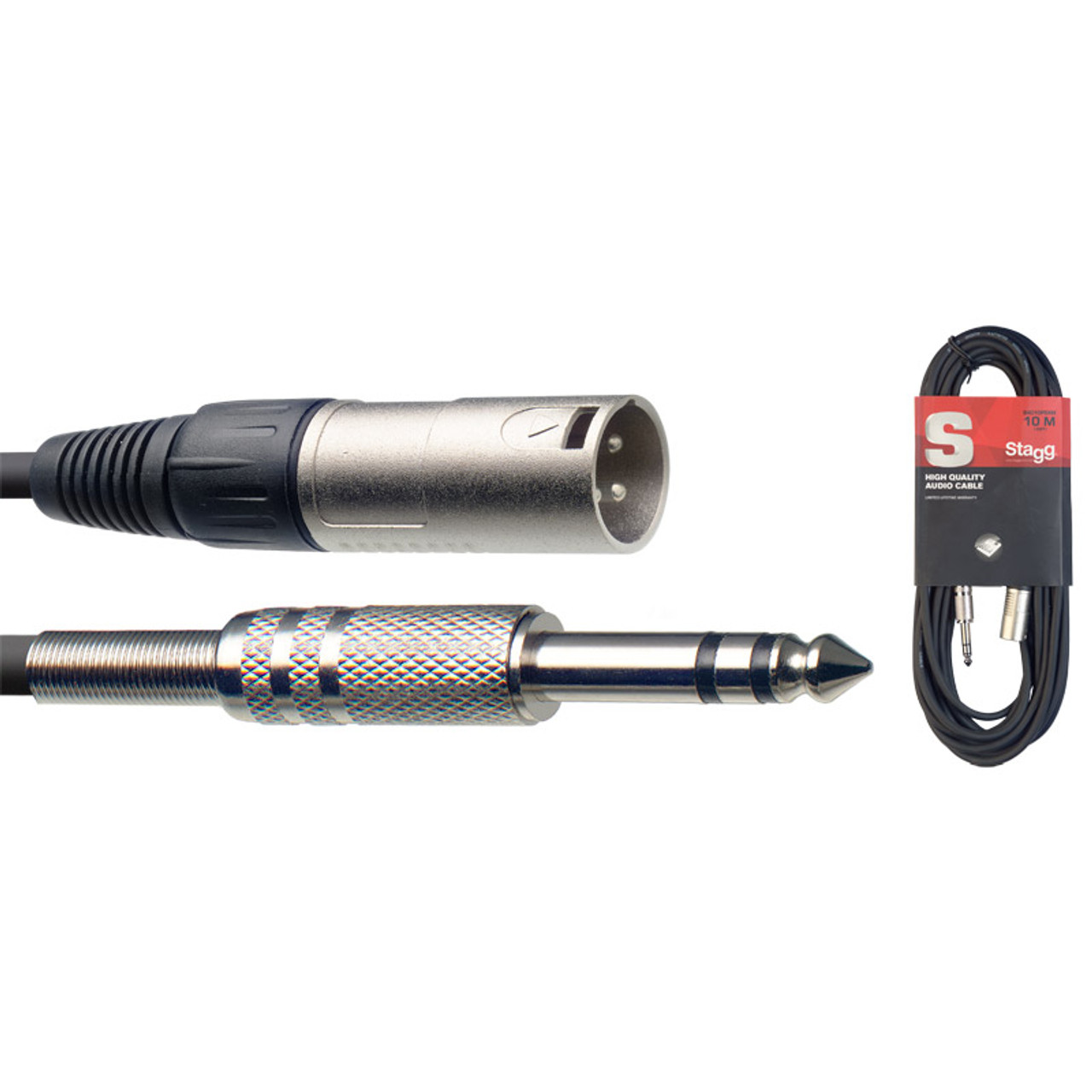 Stagg SAC10PSXM DL 10m/33ft Balanced Jack to Male XLR Cable