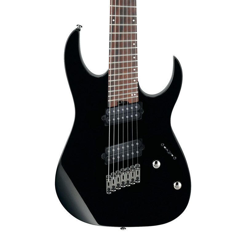 Ibanez RGMS7-BK RG Iron Label, 7 String Electric Guitar, Black