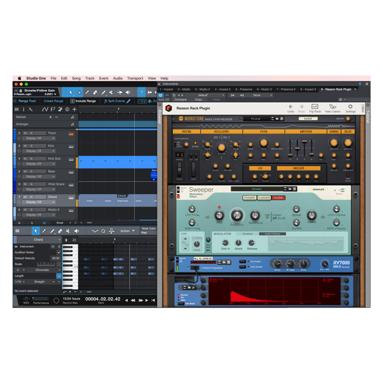 propellerhead reason 7 external midi