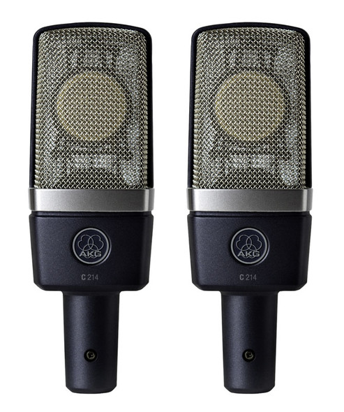 AKG C 214 condenser microphones (stereo pair)  