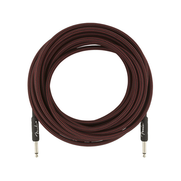 Fender Pro Series 25 foot Instrument Cable, Red Tweed 