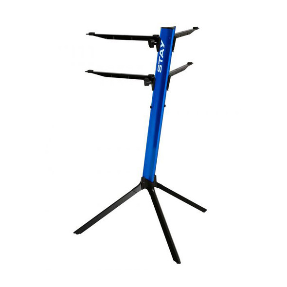 STAY 1100/02 Slim Lightweight Two Tier Curved Top Arms Keyboard Stand, Blue 
