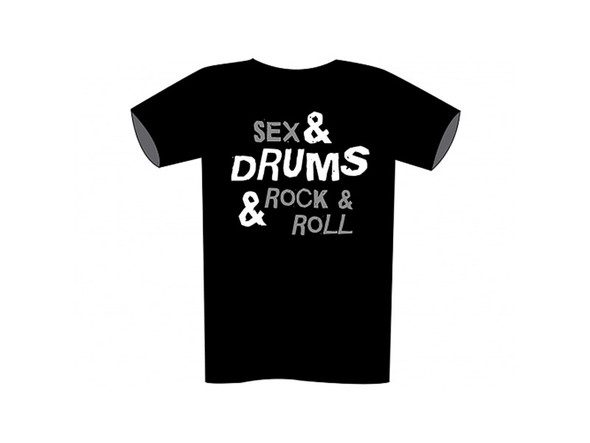 Adult T shirt - Sex & Drums - Black - MEDIUM  