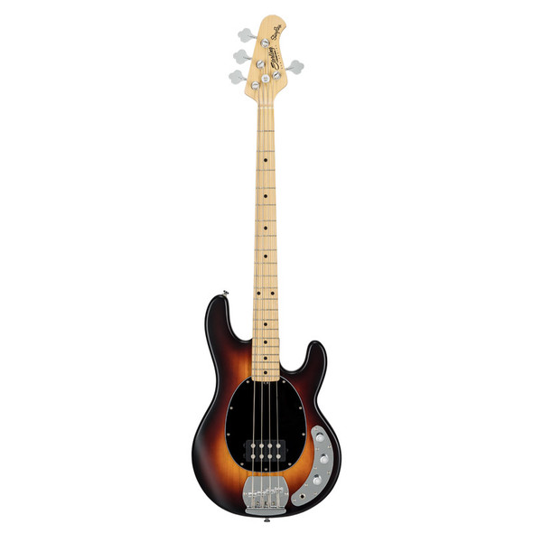 Sterling by Music Man StingRay RAY4 Bass Guitar, Vintage Sunburst, Maple Neck 