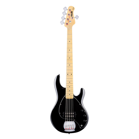 Sterling by Music Man StingRay RAY5 Bass Guitar, Black, Maple Neck 