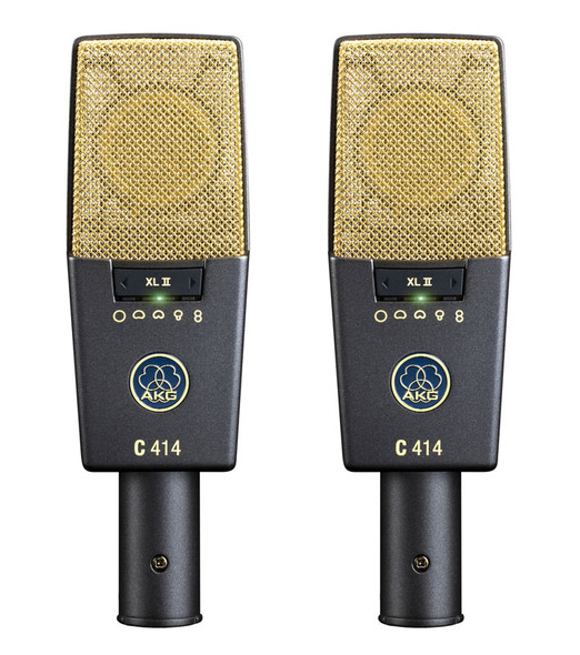 AKG C414 XL II/ST condenser microphones (stereo pair)  