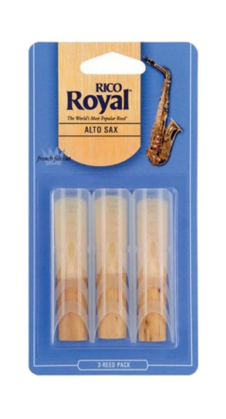 Rico Royal Alto Sax Reeds, Strength 2.5, 3-pack 